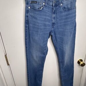 Calvin Klein Jeans Mens 30x30 Slim Straight Medium Wash Blue Denim Pants